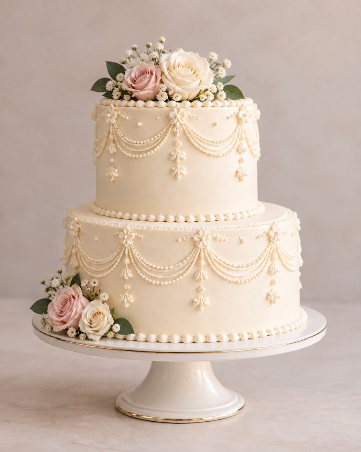 A dark chocolate cake topped with berries, lit low and moody.