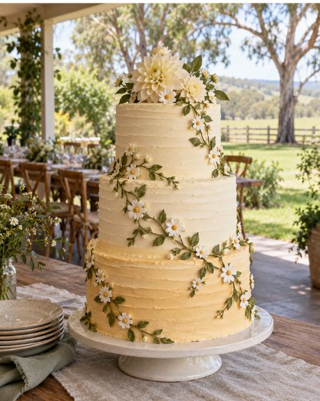 Backyard celebrations, larger cakes and a semi rural edge.