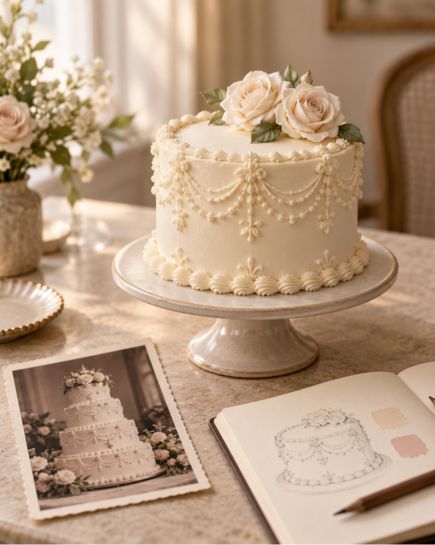 Briefing an anniversary cake