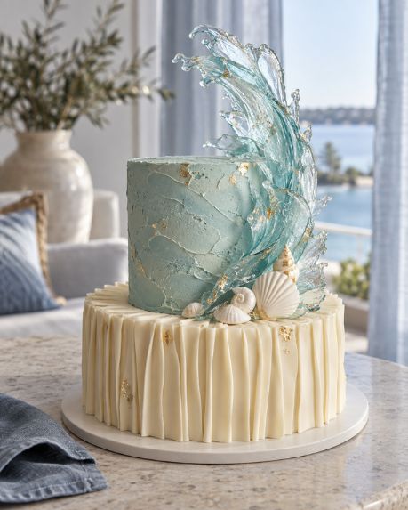 custom mud cream cake by moments in white cream