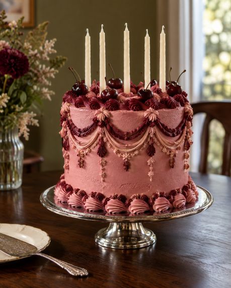 Cake Makers North Lakes custom birthday cake red cake with cherries