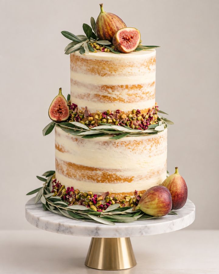 A hand lighting the candles on a berry topped celebration cake.