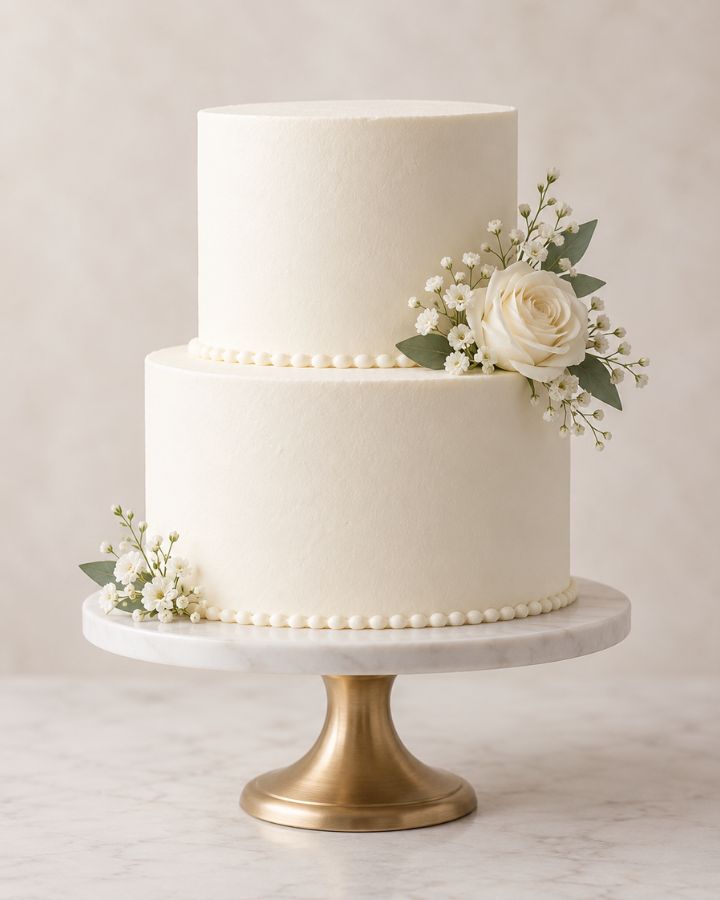 A dark chocolate cake topped with berries, lit low and moody.